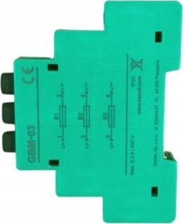 Modul siguresash Zamel Supla GBM-03, 3 module, për shinë TH 35, gri