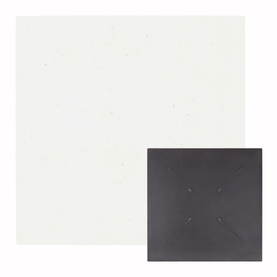Set sipërfaqe tavoline HomeMarkt HM5839.23, 2 copë, HPL katrore 80×80cm, e bardhë