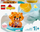 Lodër banjo LEGO Duplo First Bath Time Fun Floating Red Panda 10964, panda lundruese, për kalamaj 18 muaj+, portokalli
