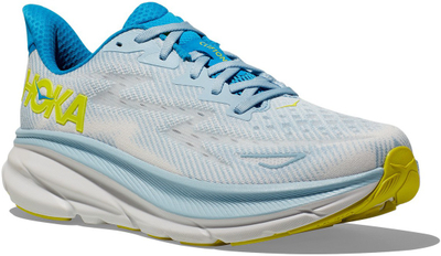 Патики за трчање HOKA Clifton 9 Wide, мрежа, висока амортизација, Ice Water Evening Primrose