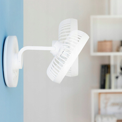 Настолен вентилатор InnovaGoods FanLed, 4000 mAh, LED, бел