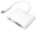 Adapter grafik USB LogiLink UA0268, 2x USB C në VGA, 0.14m, i bardhë