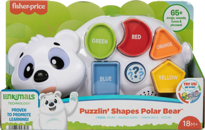 Lodër edukative Fisher-Price Linkimals Polar Bear HJR76, me drita dhe tinguj, arush i bardhë