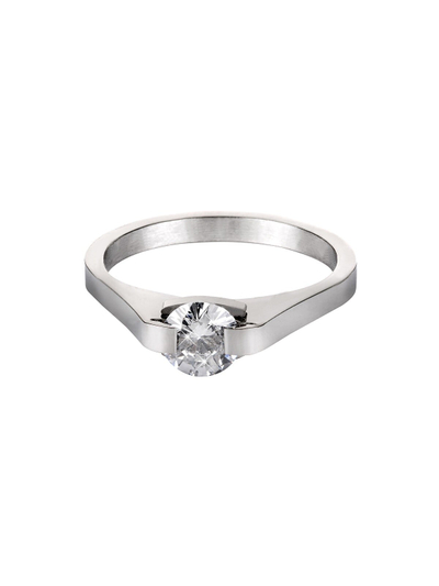 Unaza Troli KRS-088 me kristal, çeliku, 51 mm, për femra