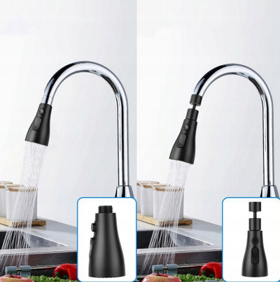 Perlator rubineti universal, 3 funksione, rrotullim 360°, i zi matte