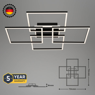 Ndriçues Briloner LED 72,4 cm, 4x50W, 5500lm, i zi