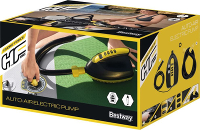 Pompë elektrike Bestway Hydro-Force Auto-Air, 12 V, e zezë/e verdhë