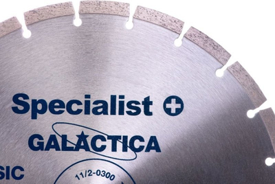 Disk diamanti Specialist Galactica Basic, 300x10x25.4mm, për beton dhe tulla, metalik