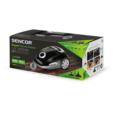 Fshesë me korent Sencor SVC 9000BK, me thes, me filtër HEPA H13, e zezë