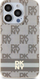Kapak telefoni DKNY DKHMP14XHCPTSE, për iPhone 14 Pro Max 6.7", hardcase MagSafe, bezhë me kuadrate
