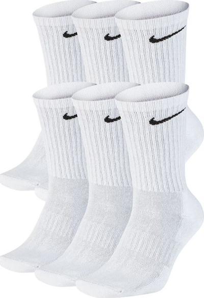 Çorape sportive Nike Everyday Cushion Crew SX7666-100, set 6 palë, të bardha