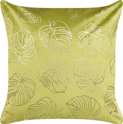 Jastëk dekorativ Beliani DELICIOSA, set 2 copë, kadife, 45 x 45 cm, jeshile e hapur
