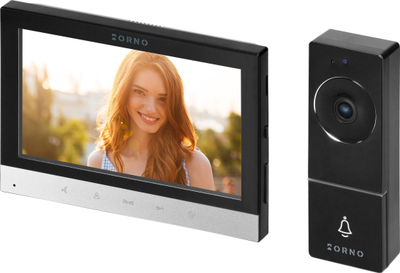 Videointerfon Orno, ekran LCD 7", regjistrim me memorie, i bardhë