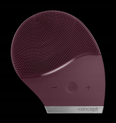 Furçë pastruese fytyre Concept Sonivibe SK9101, sonike, silikoni, ngjyrë burgundy