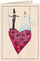 Дрвена картичка Cozywood Wooden Card C6, со коверта за свадба со срце