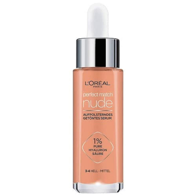 Pudër e lëngshme L’Oreal Paris Perfect Match, 1% Hyaluron, 3-4 Hell – Mittel, 30 ml