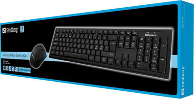 Set tastierë dhe maus wireless nor, për zyrë, i zi