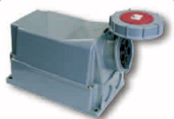 Prizë fikse industriale Power Twist 134-6, 63A 4P 400V, IP67, e kuqe