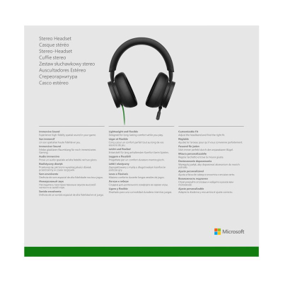 Kufje gaming Microsoft Xbox Stereo, me kabllo, me mikrofon, të zeza