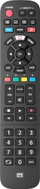 Telekomandë TV One For All URC4914, për Panasonic, me funksion mësimi, e zezë