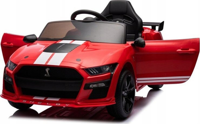Makina elektrike për kalamoj Lean Toys Ford Mustang GT500 Shelby, me bateri, një vend, e kuqe
