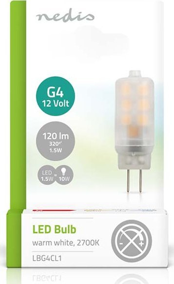 Llambë LED Nedis G4, 1.5W, 120 lm 2700K, dritë e bardhë e ngrohtë