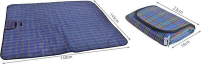 Mbulesë pikniku Springos Basic, 145x180cm, e papërshkueshme nga uji, blu