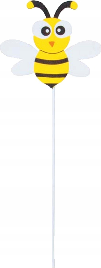 Dekor bletë dru në shkop, 32cm, e verdhë