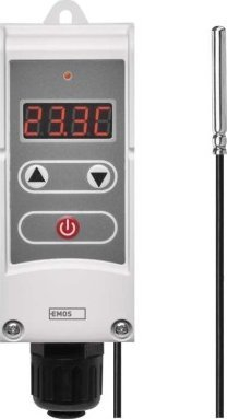 Termostat kontaktues Emos, sensor kapilar, 5°C 90°C, i bardhë