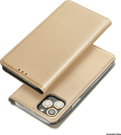 Këllëf portofol për smartphone, me xhep karte, ari