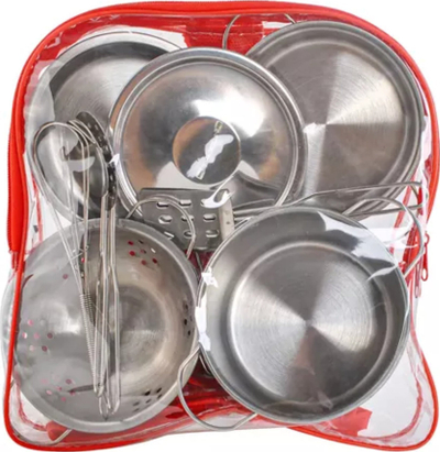 Set tenxheresh për kalamaj ZG23444, metalik, me çantë shpine transparente, argjendi