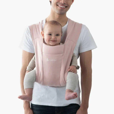 Nositëse bebe Ergobaby Embrace, ergonomike, për të porsalindur, rozë e çelët