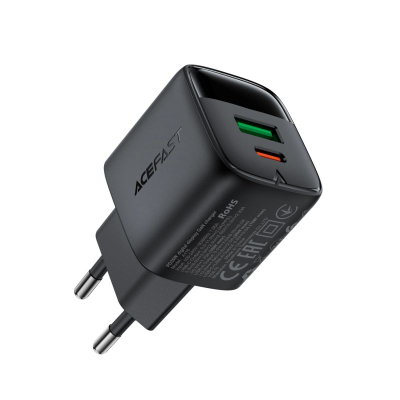 Karikues muri ACEFAST GaN 35W, USB C PD QC, me ekran LED, ngjyrë e zezë