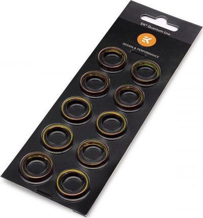 Set unaza dekorative EKWB EK-Quantum Torque STC 12/16, 10 copë, alumin, ngjyrë ari
