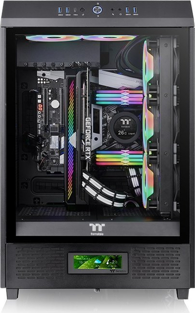 Panel LCD për kasë Thermaltake Tower 500, 3.9", i zi