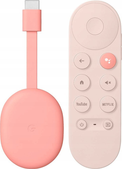 Pajisje streaming Google Chromecast me Google TV, 4K Ultra HD, HDMI, e bardhë