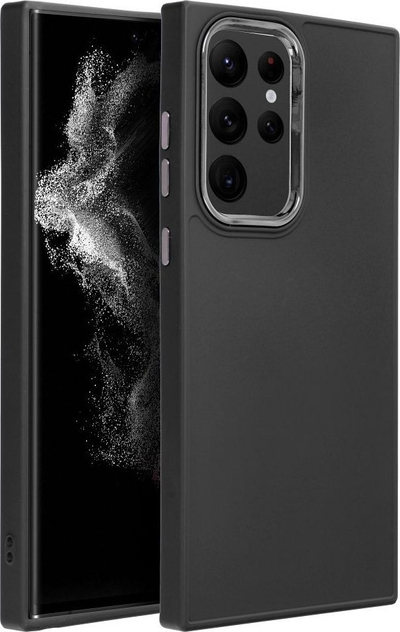 Këllëf telefoni OEM Frame, Samsung Galaxy S22 Ultra, TPU, i zi