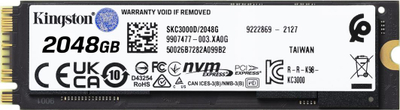 Disk SSD Kingston KC3000, 2TB, M.2 2280 PCI-E x4 Gen4 NVMe