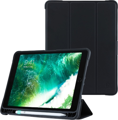 Këllëf tableti DEQSTER Rugged Case RT2 për iPad 10.2", me mbajtëse stylus, i zi