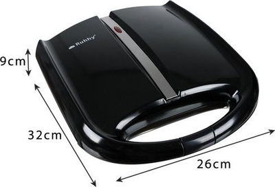 Aparat për ëmbëlsira Ruhhy 22724 Nut Roaster, 1600W, 24 forma, i zi