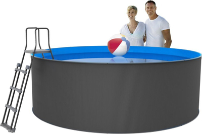 Pishinë Swim &amp; Fun Santorini, rrethore Ø350 x 90 cm, 8150L, gri