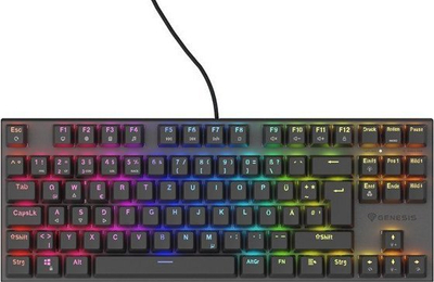 Tastierë mekanike Genesis THOR 303 TKL, RGB, Outemu Peach Silent, me kabllo, e zezë