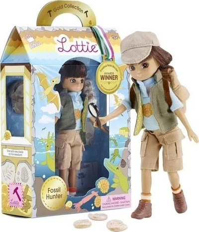 Kukull Lottie Fossil Hunter, për kalamaj, eksploruese, shumëngjyrëshe