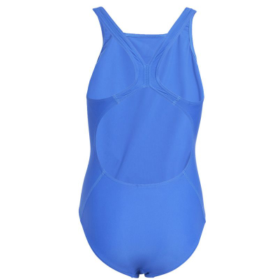 Детски костим за капење adidas Kids Solid Small Logo, материјал отпорен на хлор, сина