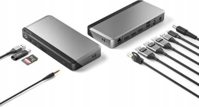 Dok universal Alogic DX3, Triple 4K Display, USB C dhe USB A, i zi