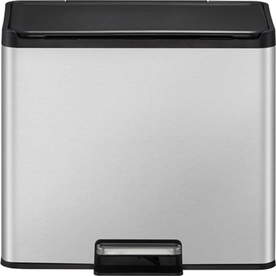 Kosh plehrash VEPA BINS Recycler, 27L, 3 ndarje, çelik inox argjendtë