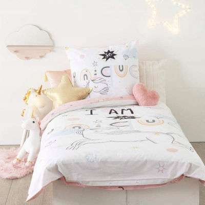 Set shtrati për kalamoj Atmosphera Unicorn, pambuk 100%, 140x200cm, shumëngjyrësh