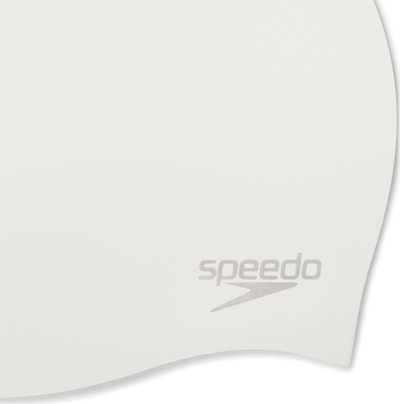 Капа за пливање Plain Moulded Silicone Cap, силикон, ергономска, бела