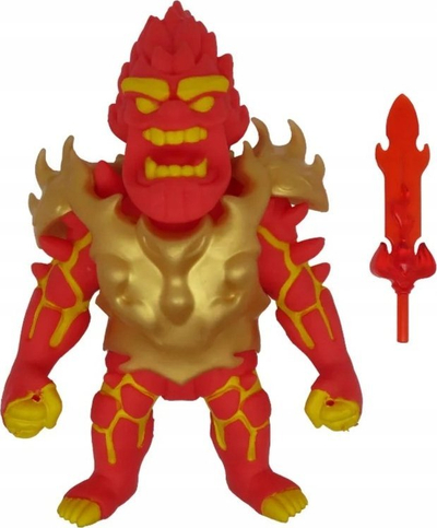 Figurë aksion Gumostwory Warriors Fire Demon, me shpatë flakëruese, gome elastike, shumëngjyrëshe