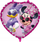 Balonë foli Godan Heart Minnie Junior Disney, 18", rozë